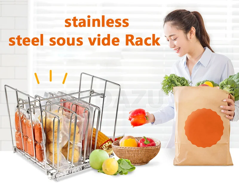 Sous Vide стеллаж из нержавеющей стали Sous Vide контейнеры для плиты съемные разделители сепаратор для погружных циркуляторов