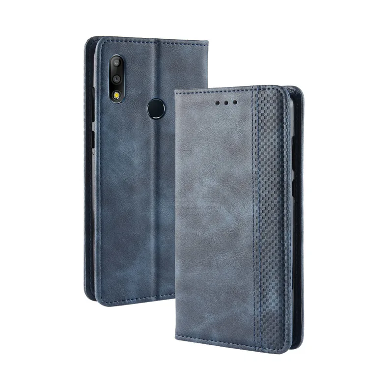 Роскошный тонкий кожаный чехол-книжка в стиле ретро на магните для Asus Zenfone Max Pro M2 ZB631KL, чехол-книжка с бумажником и подставкой, мягкий чехол, чехлы для телефонов