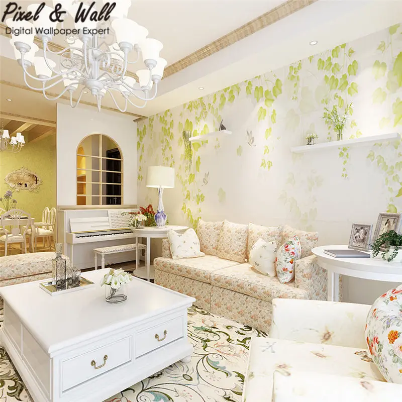 Зеленые Лозы на стену фотообои украшения дома аксессуары стены STDM30161|green mural|green wall