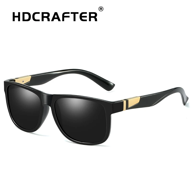 HDCRAFTER квадратные поляризованные солнцезащитные очки es для мужчин с зеркальным
