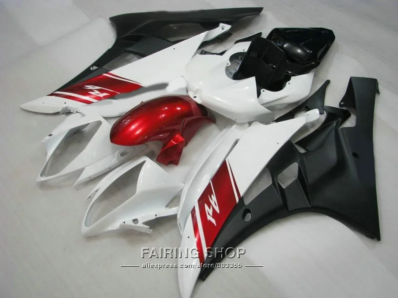 Набор обтекателей под давлением для Yamaha R6 06 07 белый красный черный YZF 2006 2007 YT08 |
