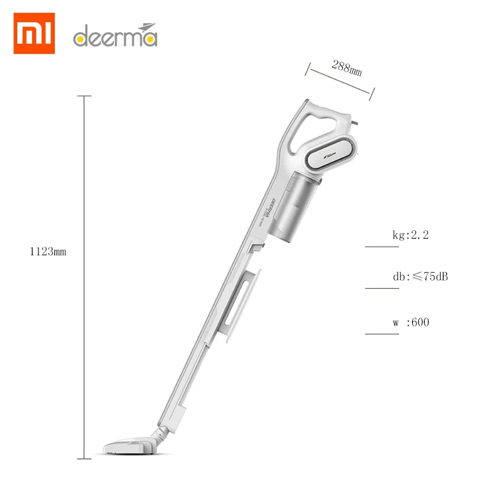 Xiaomi Deerma DX700 2 в 1 вертикальный ручной пылесос с большой Ёмкость пылеуловительная
