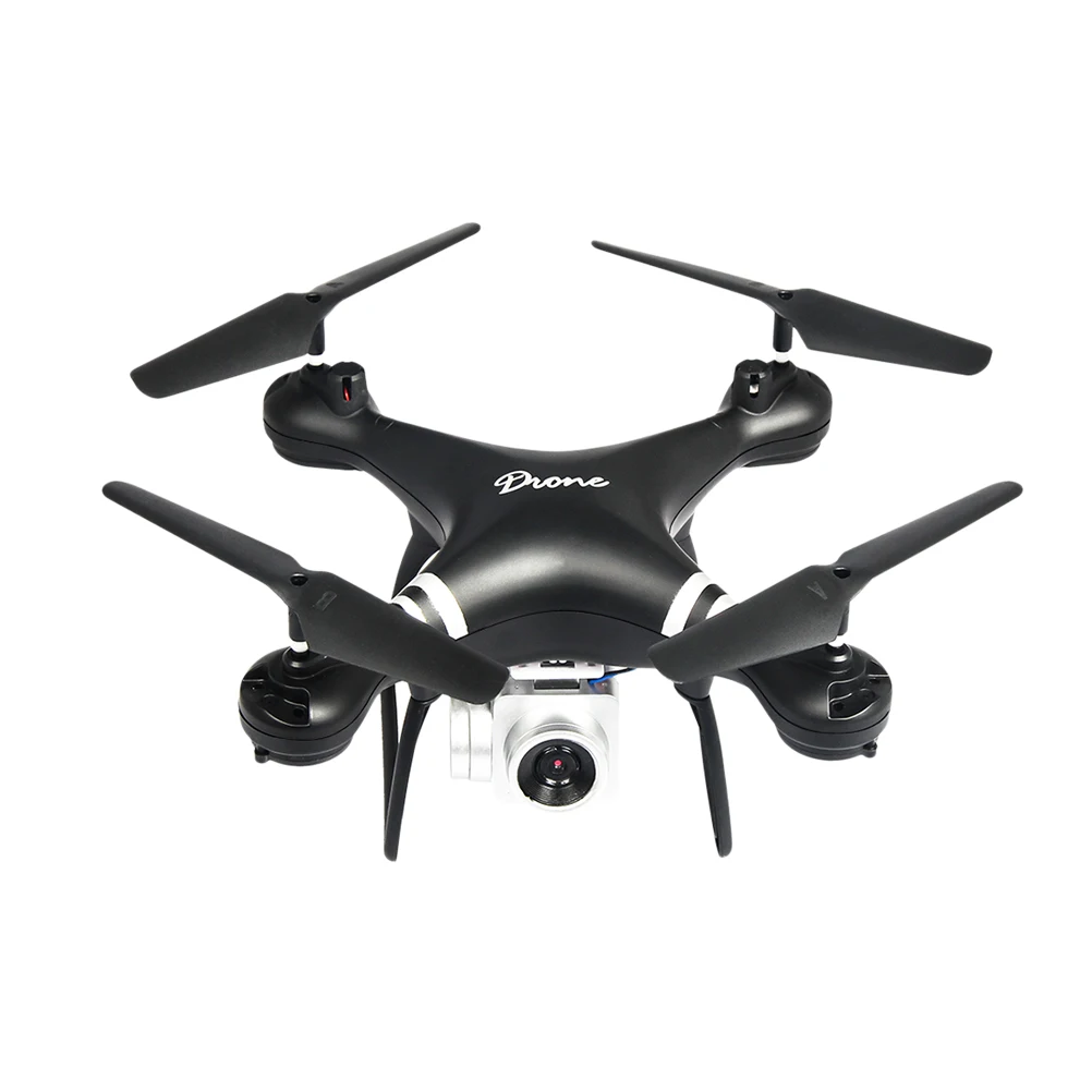 RC самолет Дроны с камерой hd Wifi FPV камера Квадрокоптер с 200Wpixel Высокое разрешение подарок для ребенка - Цвет: Black