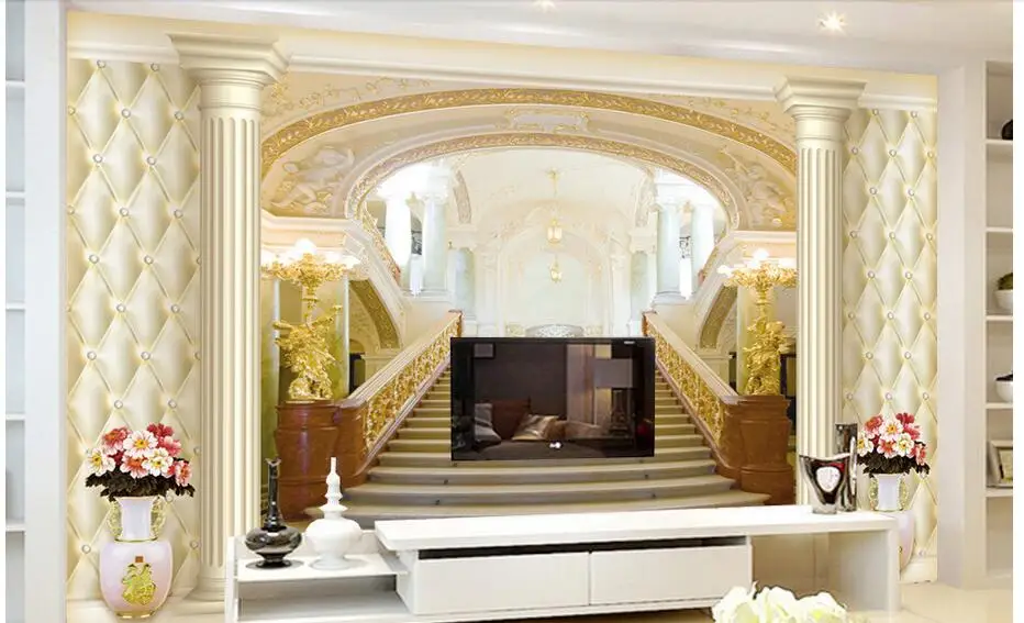 Пользовательские фото 3d обои Нетканые настенные стикеры Европейская картина с