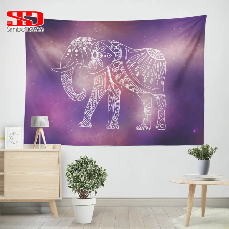 Богемный Psychedelic гобелен 3D Мандала слон настенные вешалки украшения Tapisserie Murale Boho
