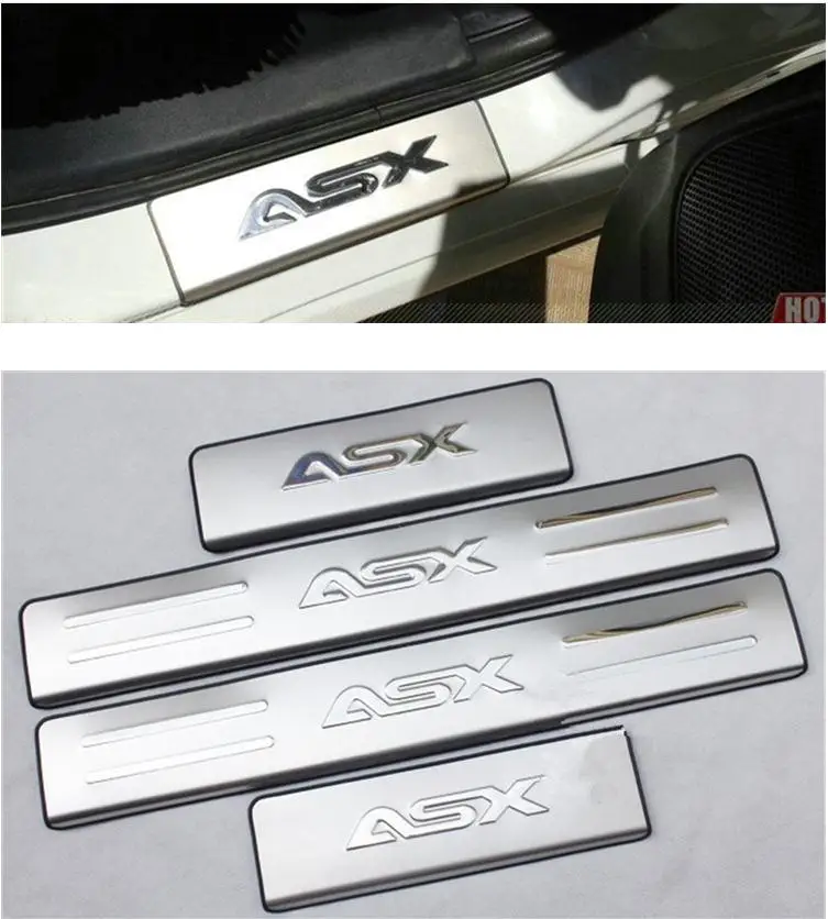 Аксессуары для Mitsubishi ASX Нержавеющая Накладка на порог панель ввода Outlander Sport 2012 2013
