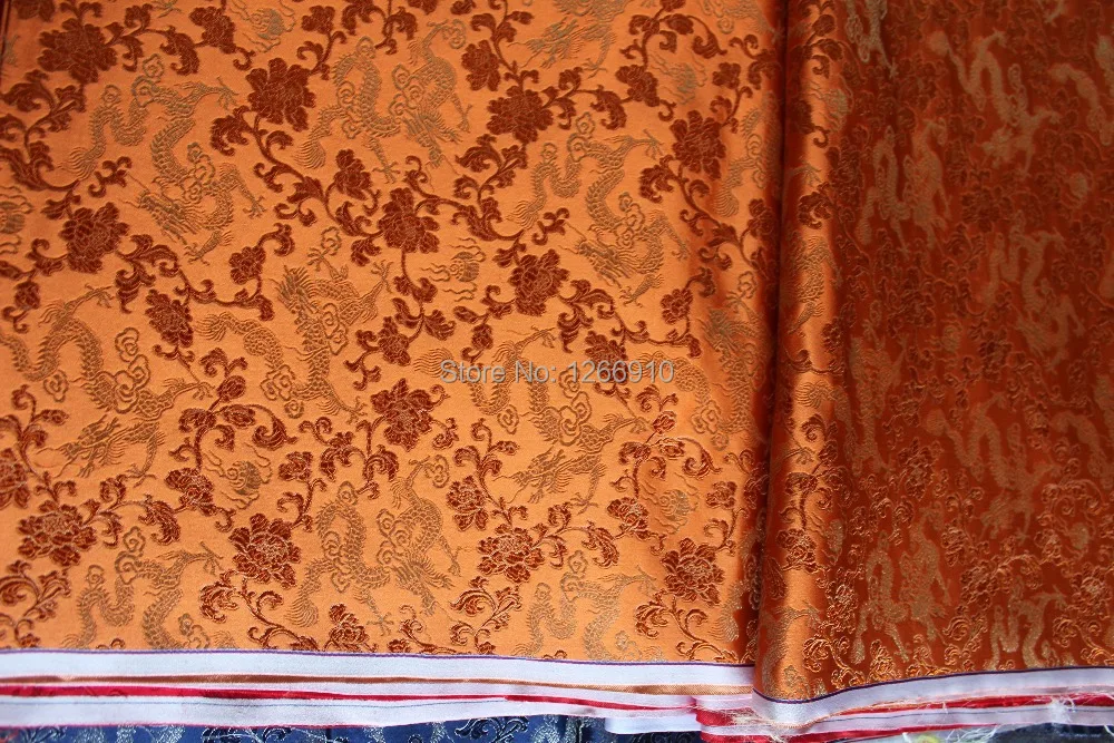 Китайская шелковая парча тканая Дамасская ткань cheongsam Подушка оранжевый или