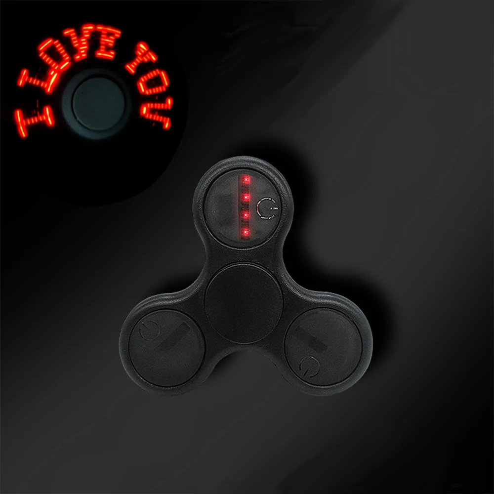 LED письмо Light Up рука Spinner супер Прохладный вращающийся Непоседа СДВГ фокус