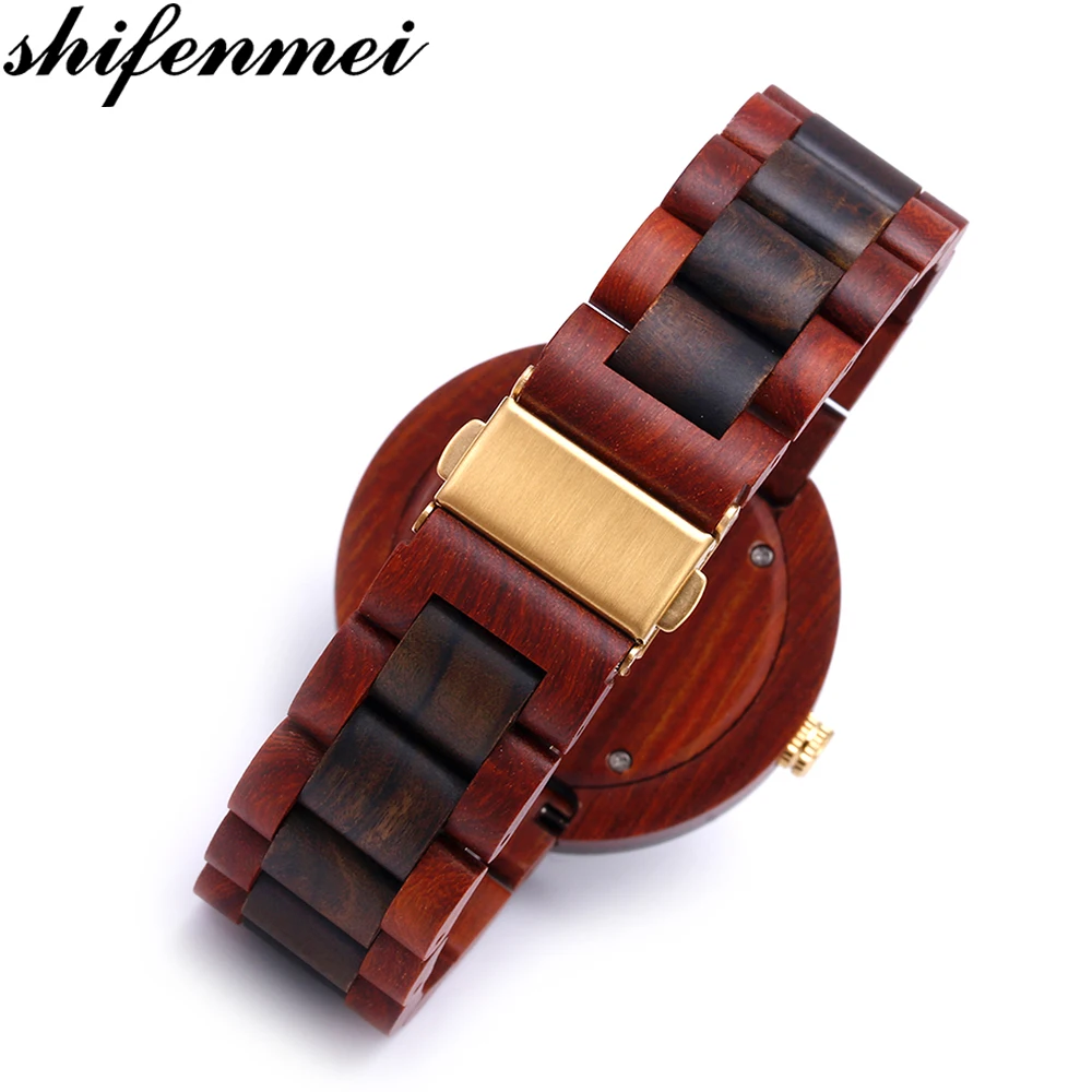 Shifenmei S5510 Брендовые мужские деревянные часы Мужские Женские водонепроницаемые с