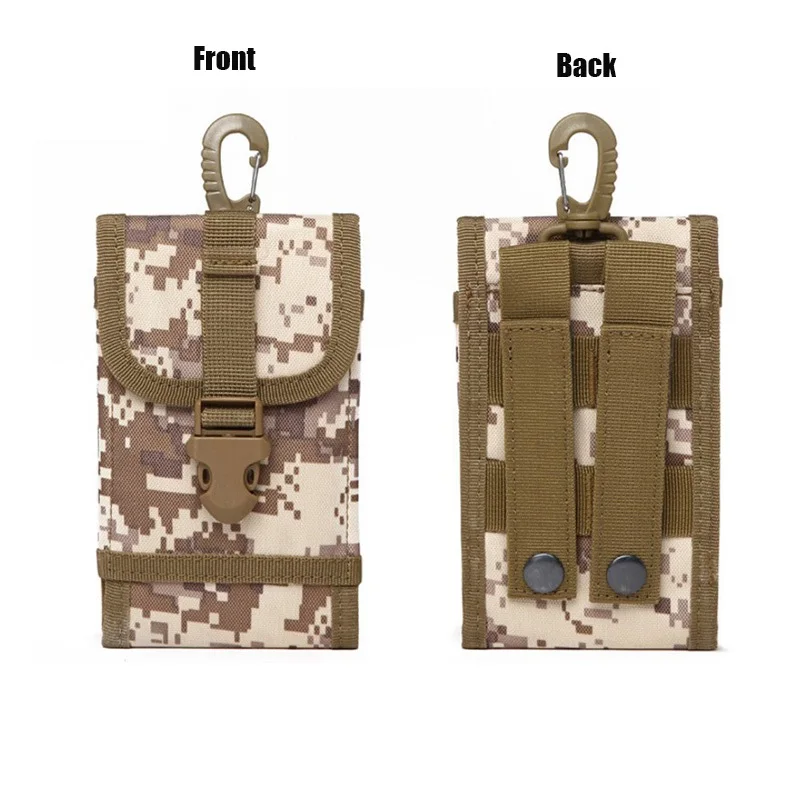 Desert ACU Clasp Уличная камуфляжная Сумка тактический армейский держатель для телефона спортивный поясной ремень чехол водонепроницаемый нейлон EDC Спорт Охота Камуфляж сумки в рюкзаке - Цвет: Desert ACU Clasp