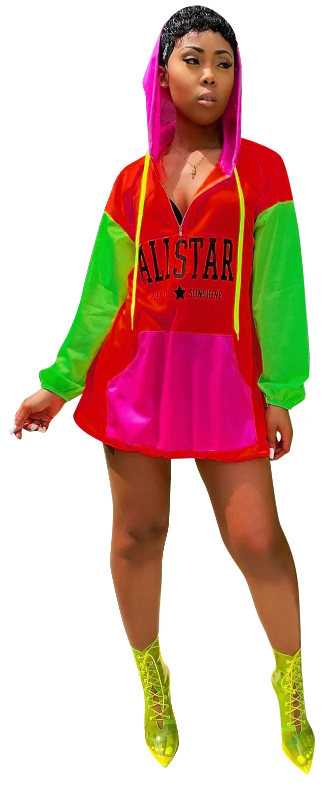 Женская повседневная одежда выше колена разноцветная Повседневная на молнии с