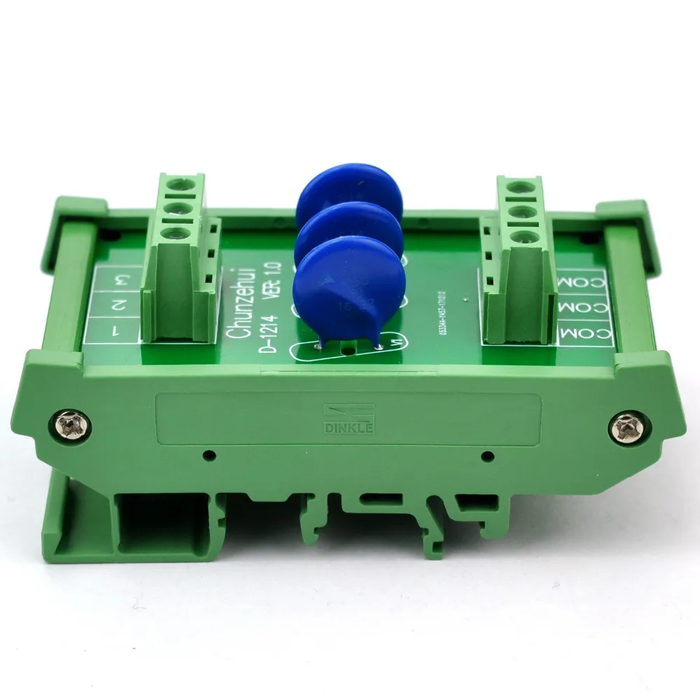 3 Каналы общий DIN Rail 275V SIOV Варистор Защита от перенапряжения ОПН модуль.|Резисторы|
