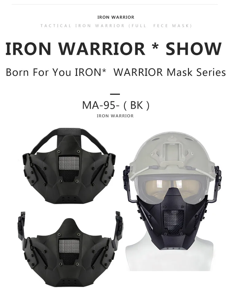 Hunting Tactical Military Mask Airsoft Paintball Outdoor Tactical Masks Shooting Half Face Protective Ca Game Hunting Masks