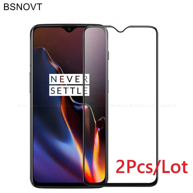 2 uds de vidrio para Oneplus 7 Protector de pantalla del tel&eacute;fono pegamento total cobertura de vidrio templado para el Oneplus 7 de vidrio para Oneplus 7 1 + 7 BSNOVT-0