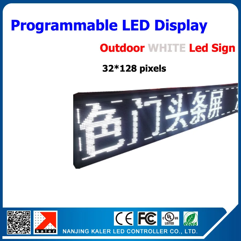 

Китай Wolesale открытый P10 Светодиодный модуль 1/4scan DIP Белый светодиодный экран LED световая вывеска 32*128 точек P10 LED доска объявлений