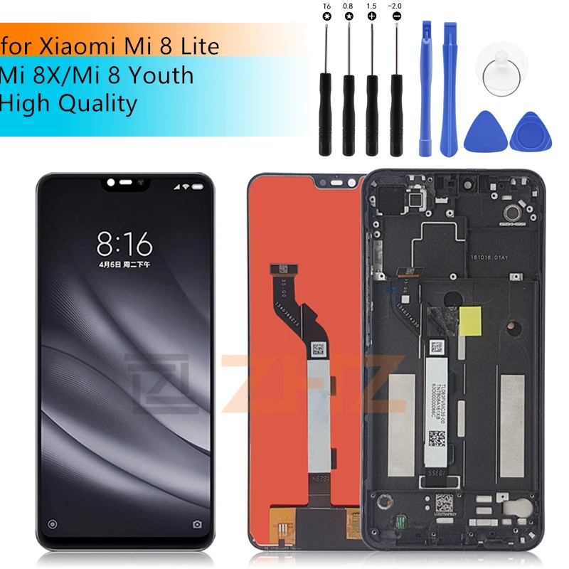 Для Xiaomi mi 8 Lite ЖК дисплей с сенсорным экраном 6 26 &quotmi 8x x дигитайзер сборка Замена