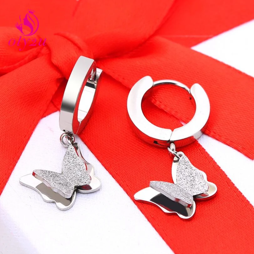 Oly2u Valentines аксессуары для свиданий милый двойной обруч бабочка из нержавеющей
