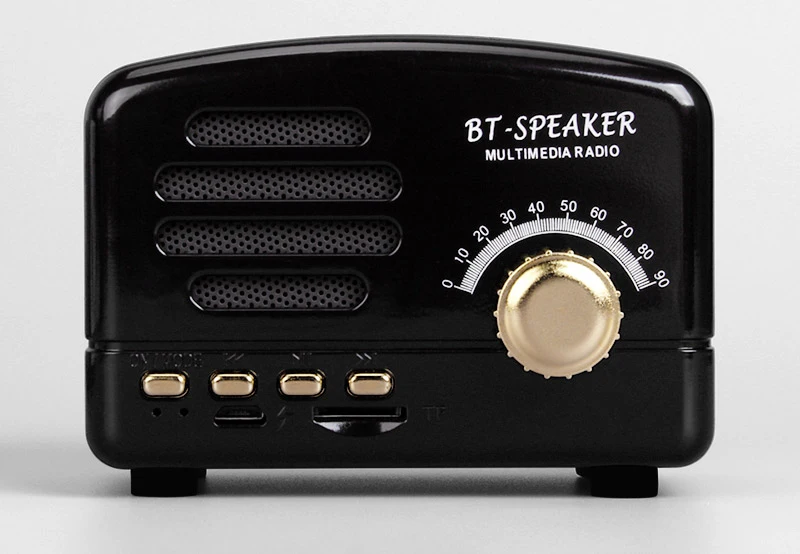 Ретро Bluetooth динамик FM радио беспроводной портативный мини супер бас Музыка громкий динамик s 2 канала для компьютера телефон Поддержка TF