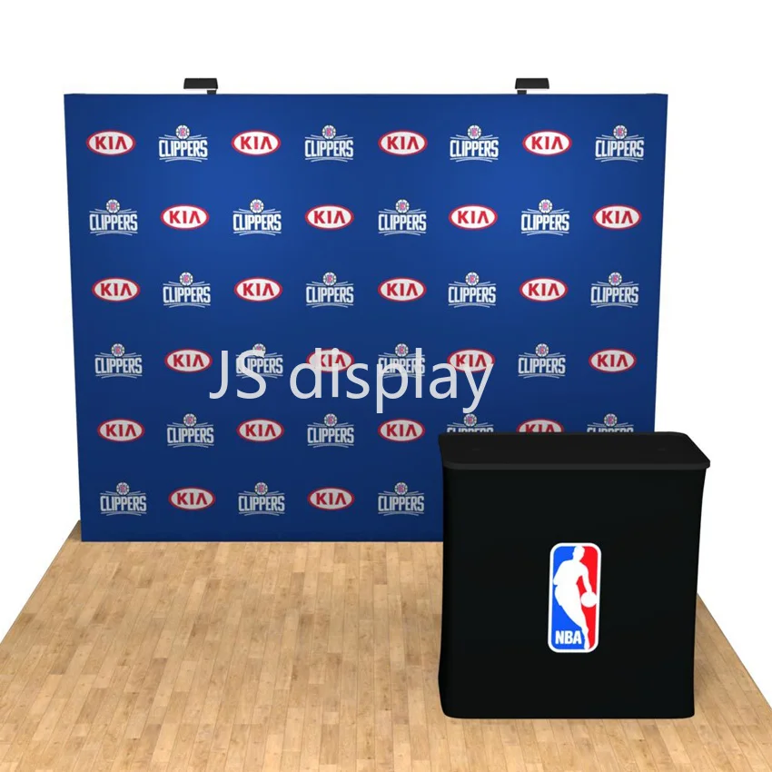 

10ft portable custom trade show booth Pop up stand display expro back wall with printing