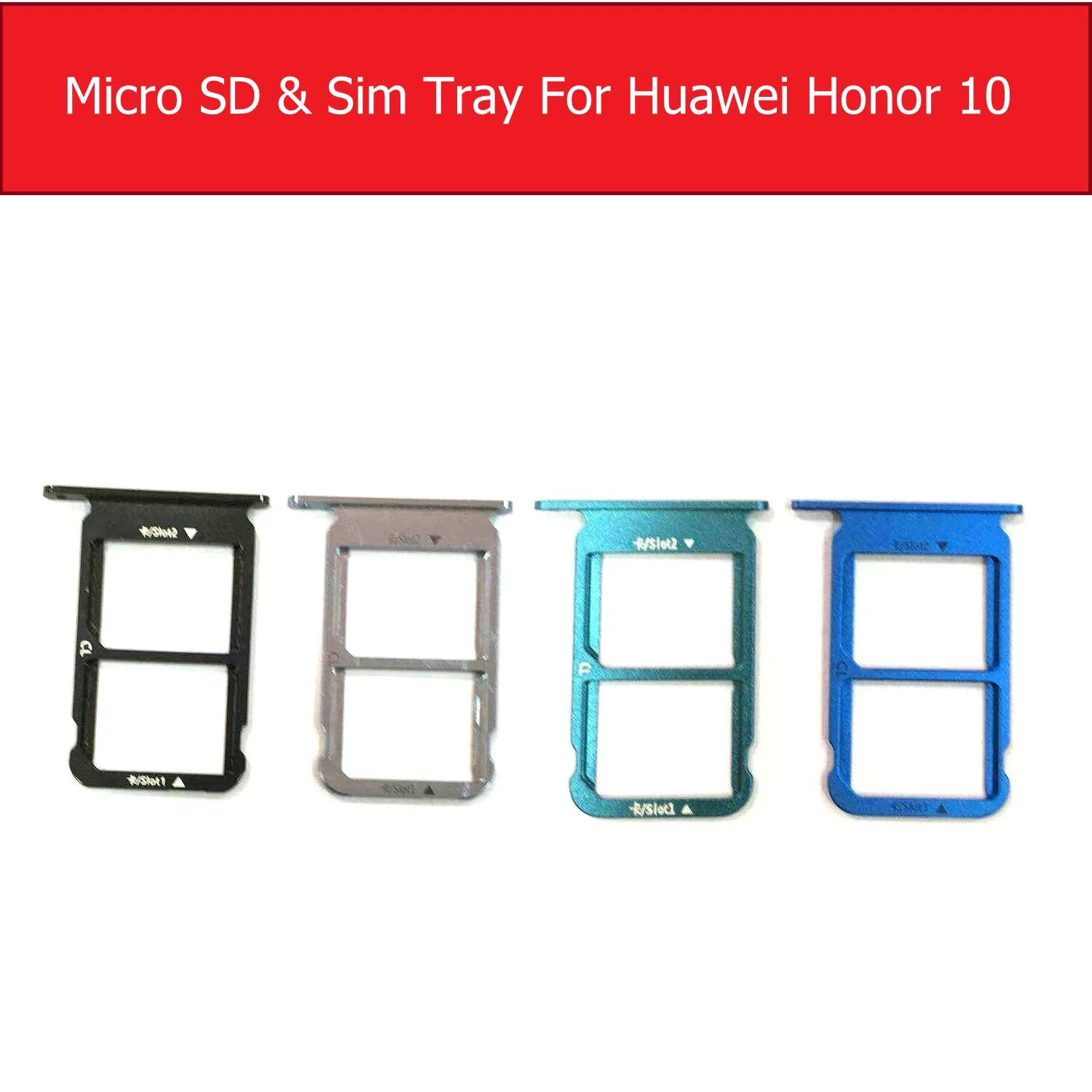 Оригинальный лоток для SIM карт и держатель Micro SD Huawei honor 10 AL10 L29 TL00 TL10 адаптер