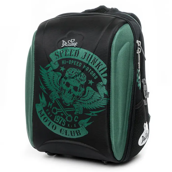 7-110 Delune Factory, школьные сумки с рисунком автомобиля для мальчиков и девочек, Мультяшные рюкзаки, детский ортопедический рюкзак, водонепроницаемый Mochila Infantil - Цвет: 7-110