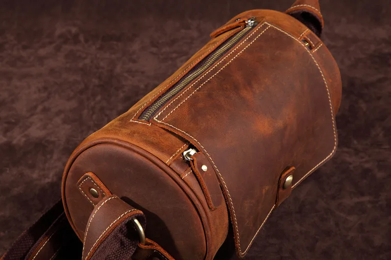 Прекрасный уникальный дизайн природных Crazy Horse кожа Для женщин сумка Винтаж Crossbody сумки подлинной кожаный корпус-образный мешок