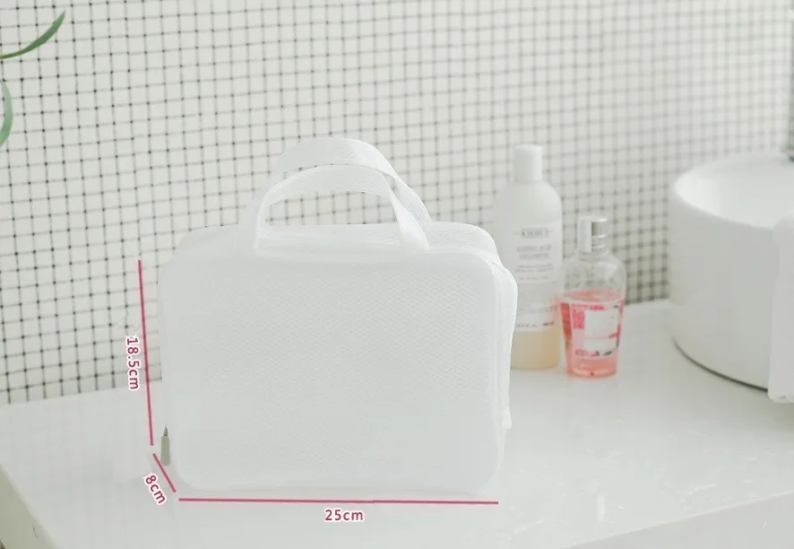 C Rangement Maquillage прозрачный мешок водонепроницаемый белый замок на молнии для хранения одежды сумки Porta дорожный шампунь косметический Органайзер - Цвет: C