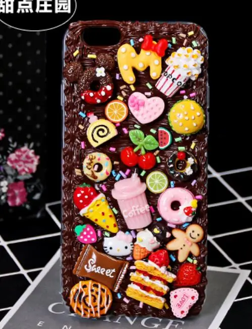 Симпатичные Сейлор Мун 3D Kawaii Decoden взбитые сливки чехол для телефона iPhone 7 Чехол |