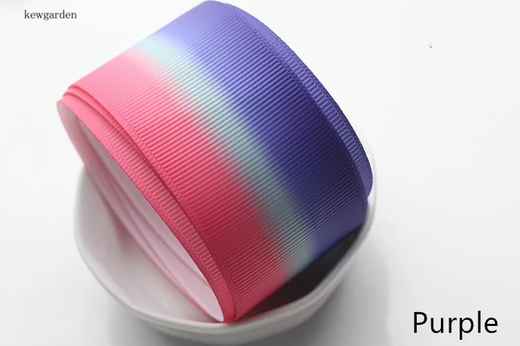 Kewgarden 38 mm 3.8 cm Gradient Color Grosgrain Ribbons Handmade Tape DIY Bowknot Accessories Satin Riband 8m/lot | Дом и сад
