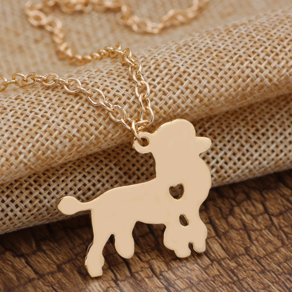Золото/серебро бохо шик Пудель панни собака ожерелье s для женщин/мужчин