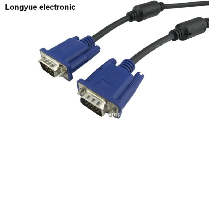 

20pcs/lot 3M 10Ft SVGA VGA Monitor M/M Male To Male Extension Cable free Ship