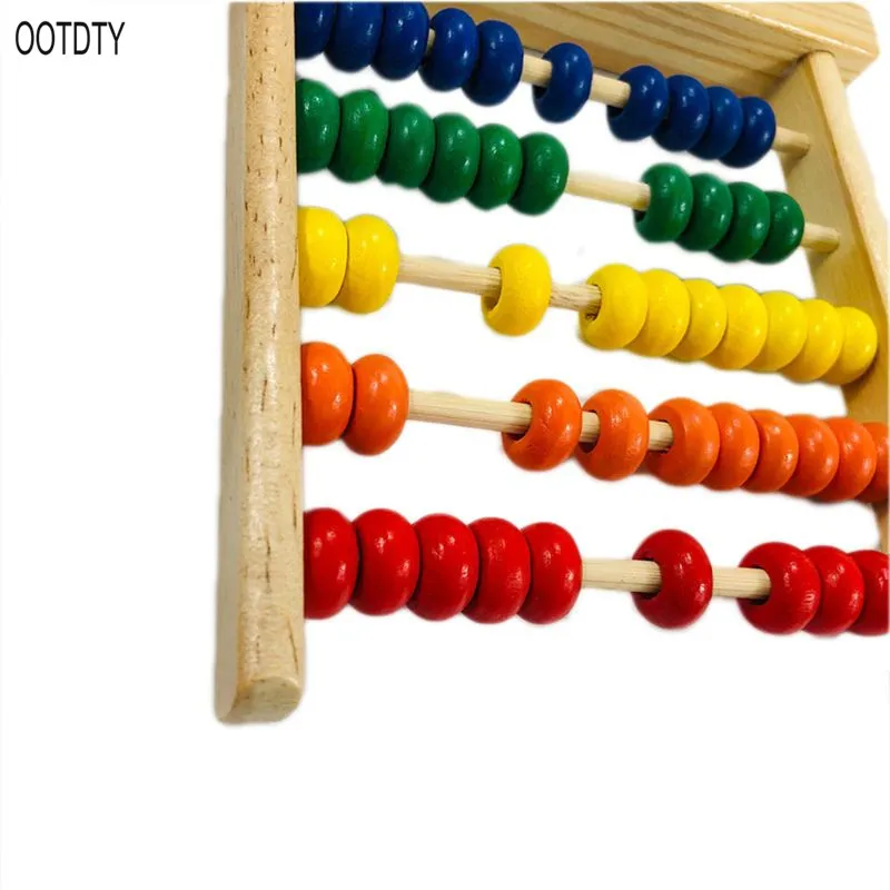 Мини деревянная математическая обучающая игрушка Abacus цифры счетные бусины Монтессори обучающая игрушка
