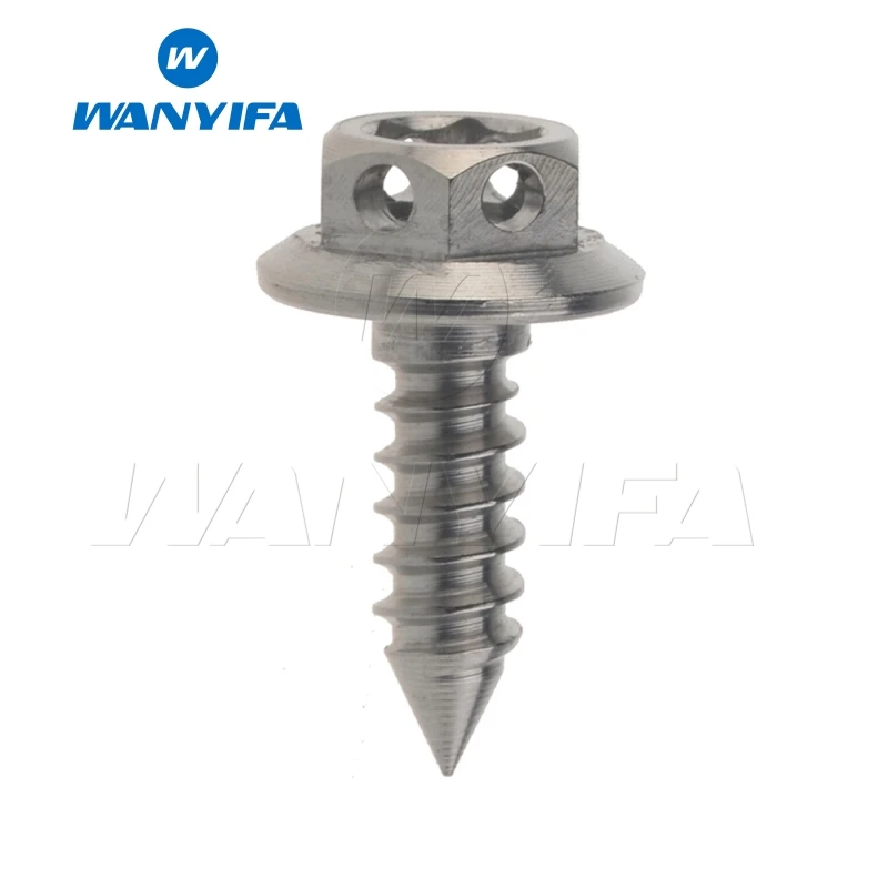 M5x15 Titanium Wanyifa M4x15mm M5x15 17 20 мм саморезная Фланцевая головка Винт С Титановым болтом для велосипеда тормозной части велосипеда - Цвет: M5x15 Titanium