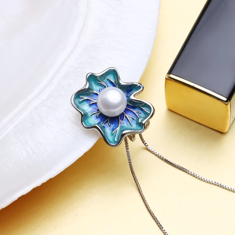 FENASY жемчужное ювелирное ожерелье с листьями натуральное перегородчатое колье