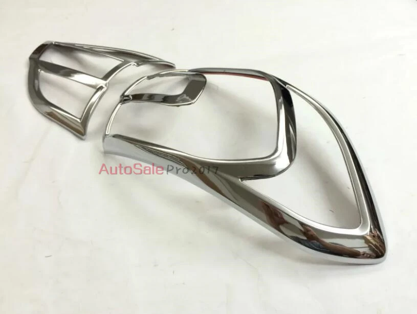

Silver Chrome ABS Side Rear Tail Light Lamp Cover Trim 4pcs For Ford EVEREST SUV 4DR 2015 2016 car styling accessories