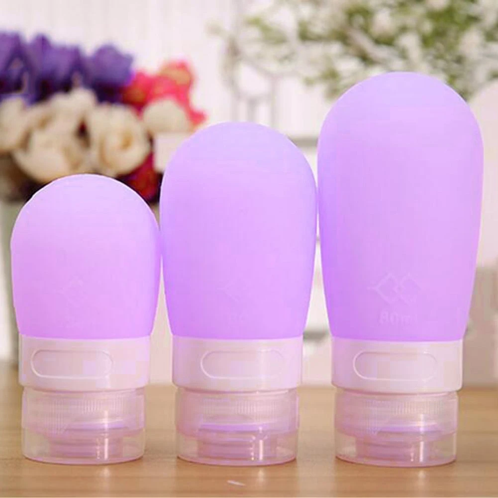Portable Silicone Travel Bottle Lotion Shampoo Cosmetic Empty Mini Container | Красота и здоровье