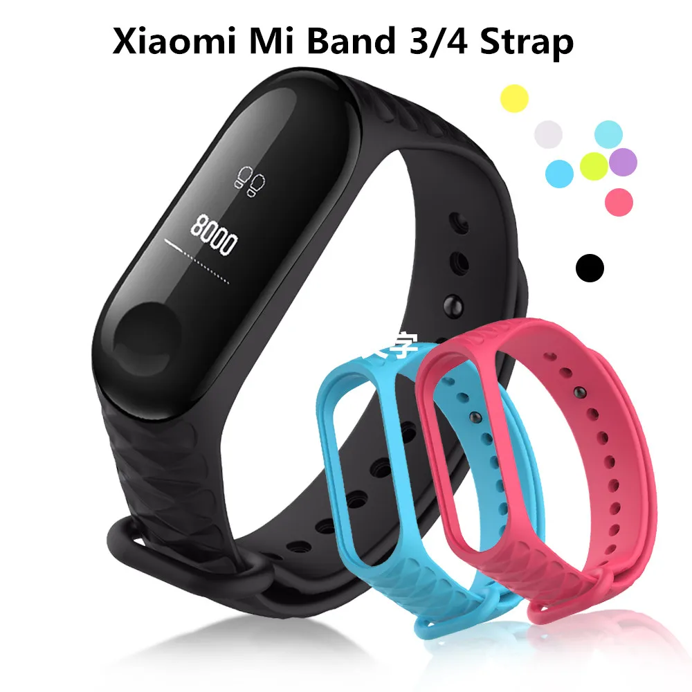 Браслет для xiaomi mi Band 4, спортивный ремешок, часы, силиконовый ремешок на запястье для xiaomi mi band 3/4, аксессуары, браслет mi band 3, ремешок