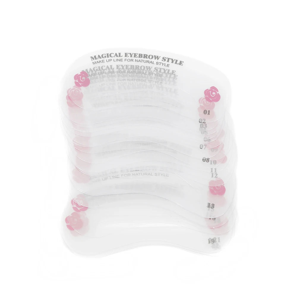 24 шт./лот карточка для рисования бровей трафареты коррекции DIY шаблон красоты