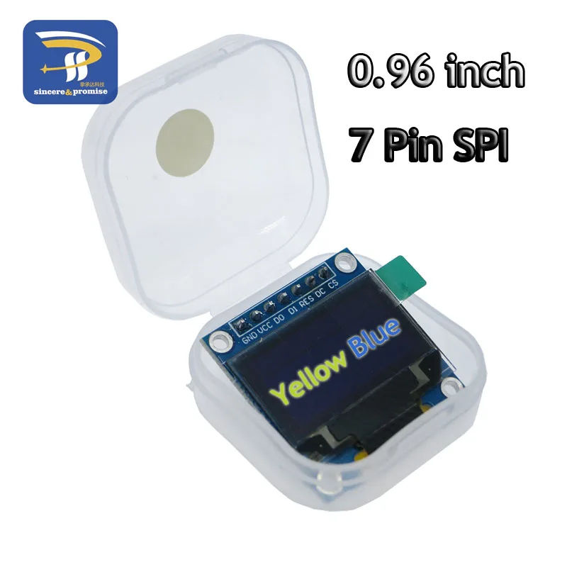 4pin белый желтый синий цвет 0,9" 128X32 OLED дисплей модуль 0,96/1,3 дюйма 128X64 для Arduino 0,96" IIC IEC SPI связь - Цвет: 0.96 7P Yellow Blue