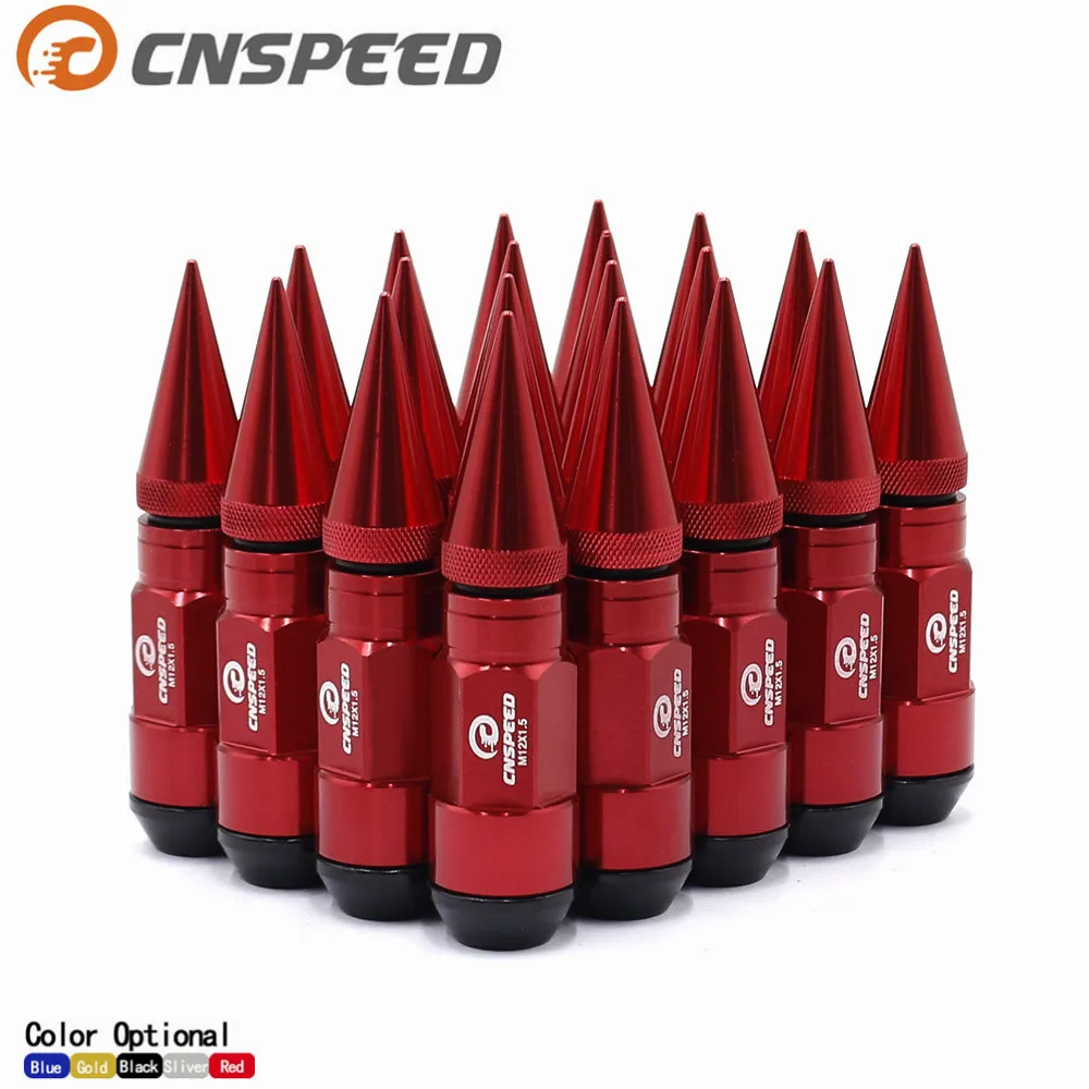 CNSPEED 20 шт гайки для колес алюминиевый и Железный Расширенный тюнер M12x1.5 93 мм с