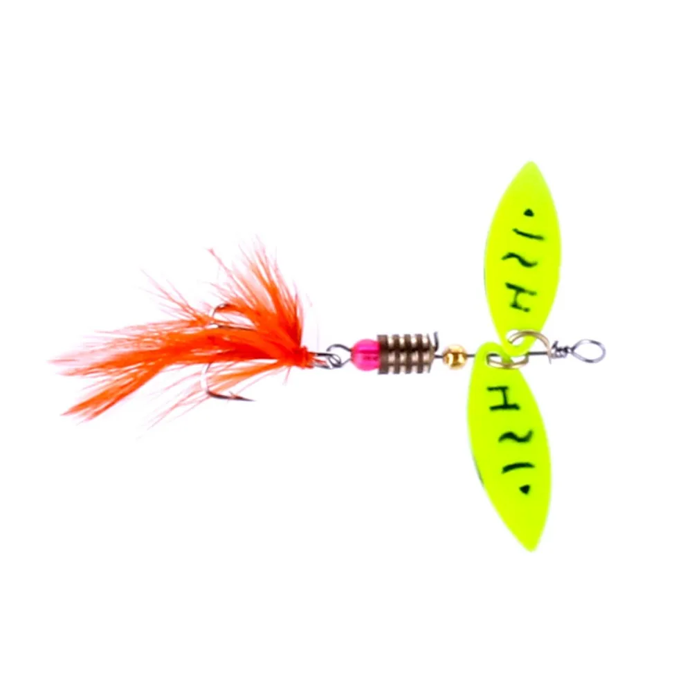 YeMuLang 1PCS Hard Fishing Lures 4.5g Bait ice Diving Swivel Jig Wobbler Iron Winter With Feather 8# Hook For | Спорт и развлечения