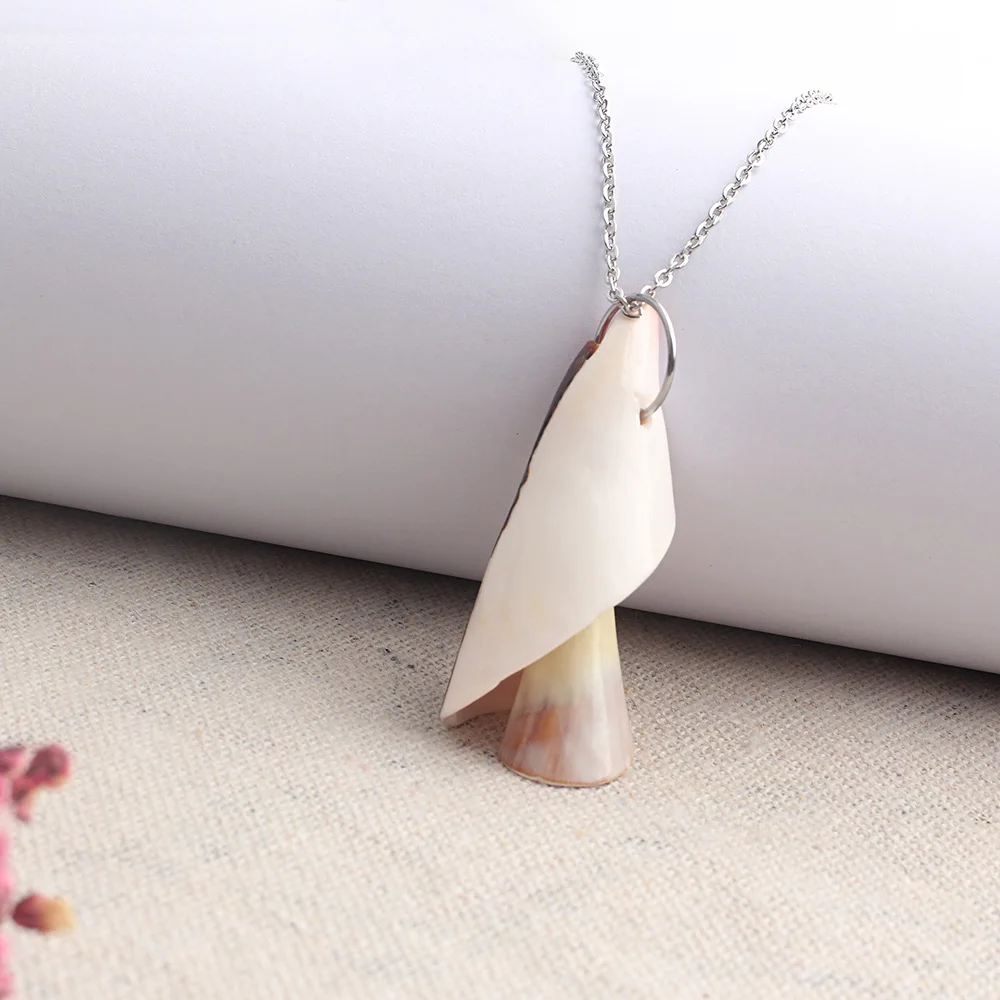 FINE4U N188 Boho гарнитур ювелирных украшений из природного Sea Shell Кулон ракушка колье