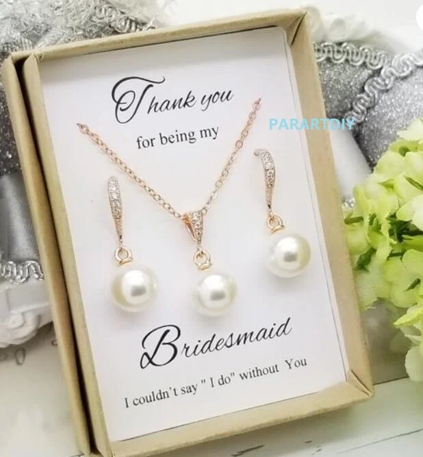 Элегантное жемчужное ожерелье с подвесками и серьгами|Сувениры для вечеринок| |