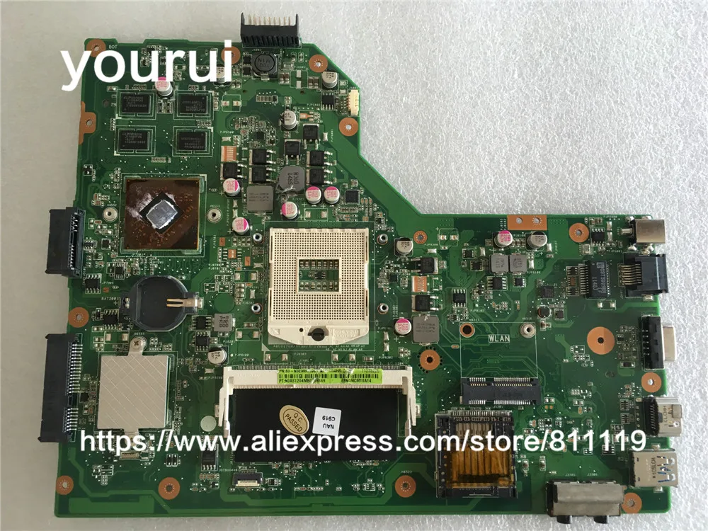Оригинальная материнская плата yourui для ASUS K54LY USB3.0 1 ГБ HM65 216 0809000 X54HR K54HR X54H x54hy