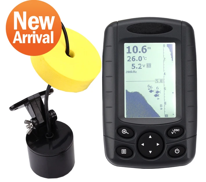 16 уровни оттенки серого проводной лодки искатель рыб русский руководство эхо