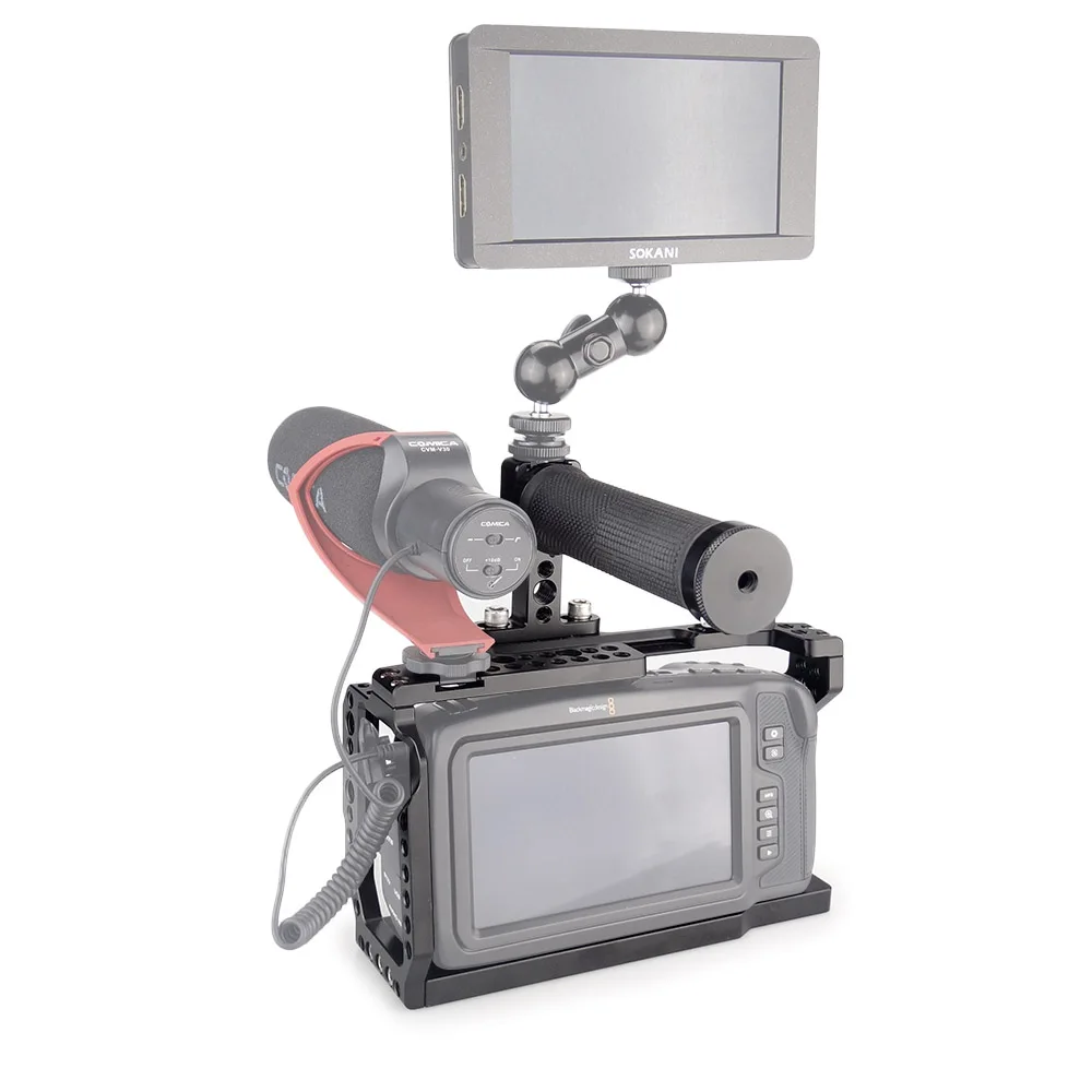 MAGICRIG BMPCC 4K клетка с верхней резиновой ручкой для Blackmagic карманной кинокамеры BMPCC 4 K/BMPCC 6K