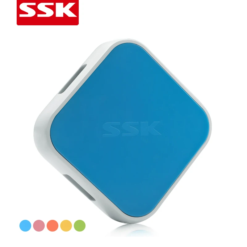 Цветной Расширенный USB2.0 концентратор SSK с 4 usb портами быстрая скорость 480 Мбит/с