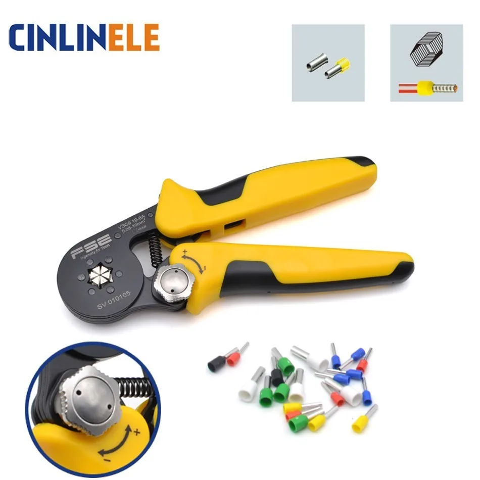 Обжимные клещи для клемм 0 08 10 мм 24 7AWG HSC8 6 4 VSC9 6A|crimping hand tools|terminal crimping plierspliers |