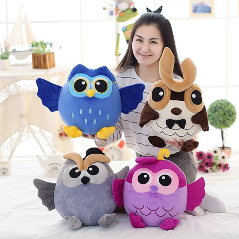 

25CM New Lovely Cartoon High Quality Owl Plush Toy Super Soft PP Cotton Stuffed Cute Owls Dolls Kids Birthday Presents 4 Colors