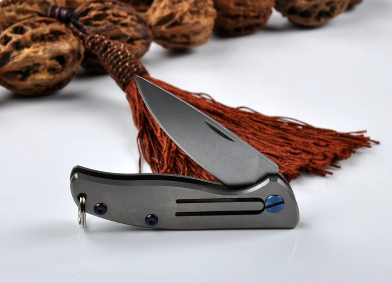 Высокое качество D2 лезвие Титан сплав ручка мини карманный складной нож для